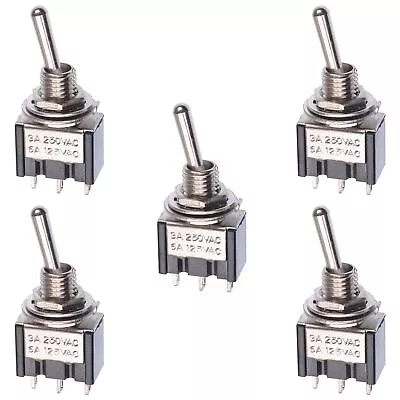 Buy 5 X Mini Miniature On/Off Toggle Switch SPST • 3.99£