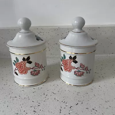 Buy  James Kent Old Foley Eastern Glory  5 3/4 Inch Lidded Pots X2 • 9.99£