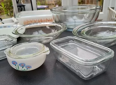 Buy Job Lot Vintage Pyrex & Glass Dishes And Bowls. Various Sizes. Used But Still GC • 15£