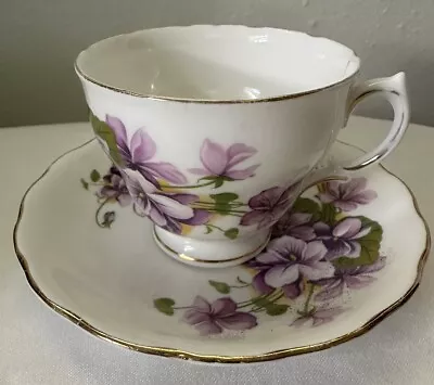 Buy VINTAGE ROYAL VALE Bone China Tea Cup & Saucer Made In ENGLAND VIOLET, MINT!!! • 13.93£