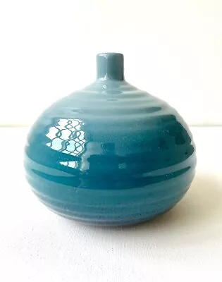 Buy Lovely Blue Tones Round Ceramic Reed Defuser / Bud Vase 9cmH In Mint Condition • 12.95£