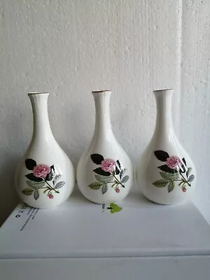 Buy 3 X Wedgwood Hathaway Rose Vase 5 Inch Tall. • 15£