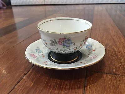Buy Vintage Thomas Poole Royal Stafford China Cup & Saucer W/ Floral Decoration • 69.89£