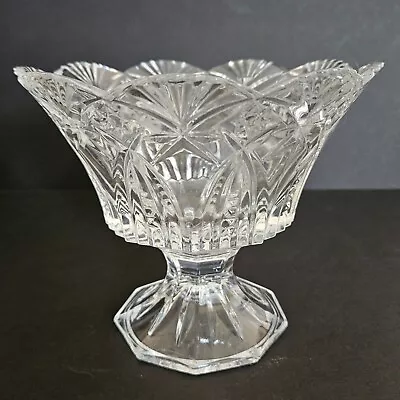 Buy CRISTAL D'ARQUES JG Durand Crystal Footed Scallop Apothecary Compote Candy Dish • 13.97£