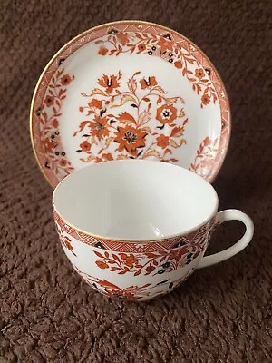 Buy Antique Wedgwood England Tea Cup/Saucer Set Orange Floral With Stamped Old. • 28£