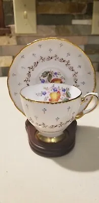 Buy Tuscan Fine English Bone China Tea Cup And Saucer  Flowers Gold • 20.50£