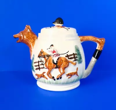 Buy Vintage Fox & Hounds Teapot Portland Pottery  Corbridge England, Hunting Scene • 8£