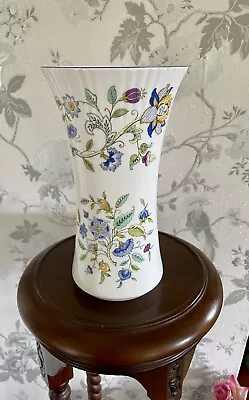 Buy MINTON Haddon Hall Blue 9” Tall Vase.  With Blue Rim. 1993.   VGC • 19.95£