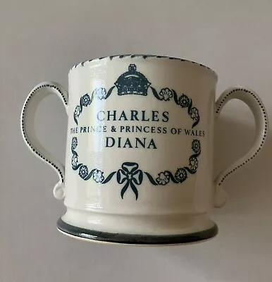 Buy Rye Pottery Loving Cup Charles And Diana Wedding 1981 • 4.99£