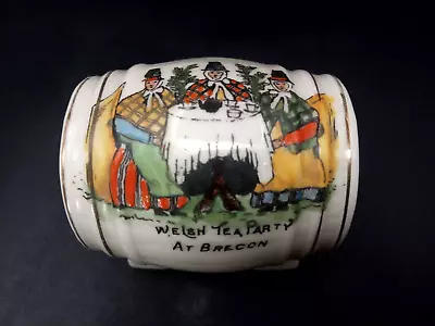 Buy Crested China - WELSH TEA PARTY At BRECON - Beer Barrel On Stand - Wilton China. • 7£