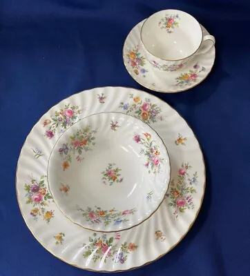 Buy Minton Marlow Dinner Set For One Dinner Plate Bowl Cup & Saucer • 19.99£