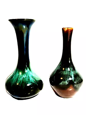 Buy 2 Canadian  Art Pottery Bud Vases-Blue Mountain Pottery BMP & Genin Trudeau • 18.67£