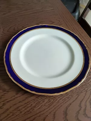 Buy Royal Worcester Aston Cobalt Blue Gold Dinner Plate 10.75  Vintage  • 24£