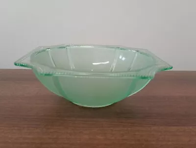 Buy Art Deco Green Glass Fruit Bowl  • 15£