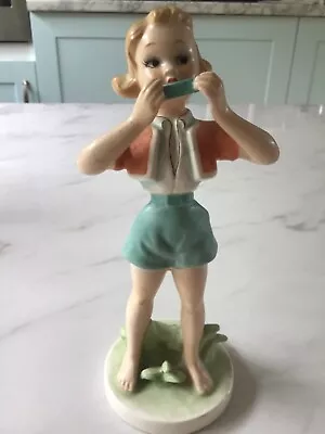 Buy Goebel China Figurine - Young Girl Playing A Harmonica • 22£