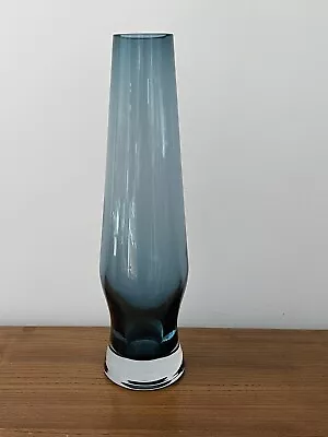 Buy Riihimaki Riihimaen Vase 70s Finland MCM Glass 28cm • 35£