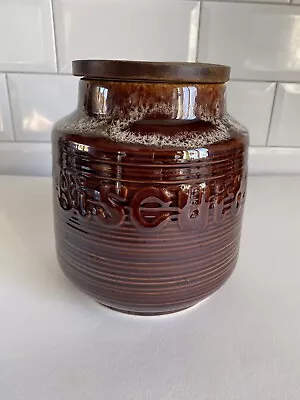 Buy Kernewek Pottery Biscuit Cookie Jar Wooden Lid Storage Honeycomb Glaze • 12£