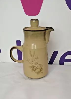 Buy Denby 'Memories' Floral Beige Fine Stoneware Pottery Jug With Lid - 19cm Tall • 4.99£