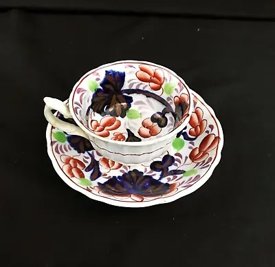 Buy Antique Staffordshire Pearlware-Gaudy Cup & Saucer-Gaudy Welsh Cup Saucer Set • 35.41£