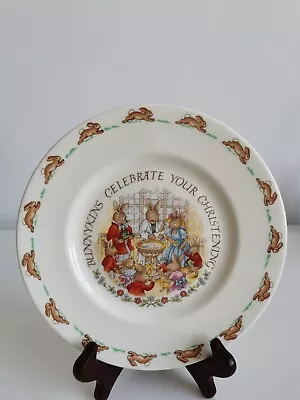 Buy Vintage Bunnykins Royal Doulton Christening Plates • 24£