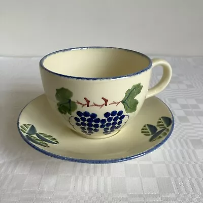 Buy Poole Dorset Fruits Large Breakfast Cup And Saucer - Hand Painted Studio Design • 9.99£