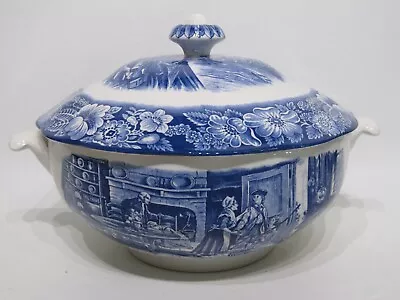 Buy Staffordshire  Liberty Blue-Boston Tea Party/Minute Men  Tureen With Lid 10  • 107.17£