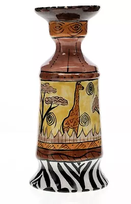 Buy Rare Candle Holder Hand Painted B Nombembe Zimbabwe Africa 1997 Penzo Giraffe 6  • 37.34£