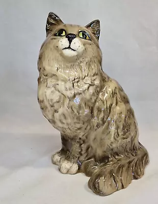 Buy Vintage Beswick Persian Cat - Seated, Looking Up, Model 1867 Grey Shaded Gloss • 29.75£