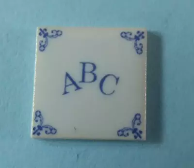 Buy STOKESAY WARE ABC TILE, Porcelain,  1/12th, Dolls House Collectors • 5£