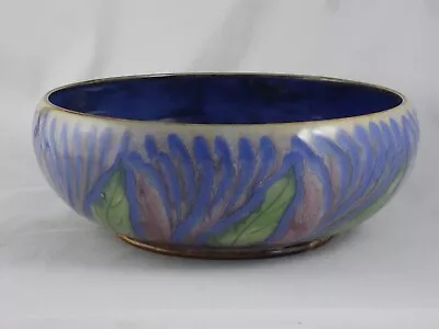 Buy Pretty Royal Doulton Lambeth Stoneware Bowl Art Deco Leaves • 55£