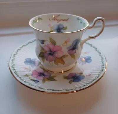 Buy Queen's Fine Bone China August Tea Cup & Saucer Set • 15£