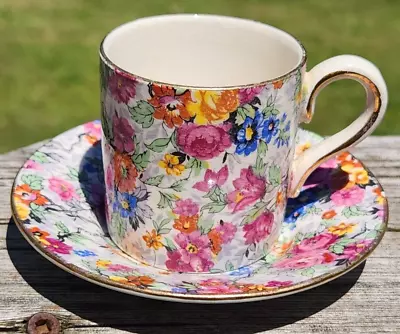 Buy Lord Nelson Ware   Marina  Chintz Demitasse/Tea/Coffee/Espresso Cup & Saucer • 8.91£