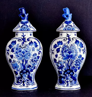 Buy Royal Delft Porceleyne Fles - Lidded Vase Ginger Jar 13 Inches - Excellent • 151.44£
