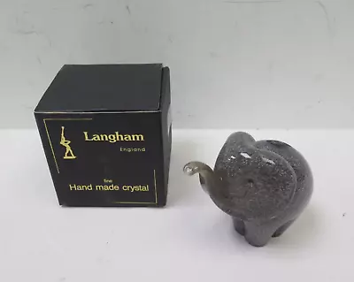 Buy Paperweight Langham Glass Elephant Handmade Boxed Decorative • 14.99£