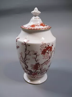 Buy Coalport Indian Tree Coral Footed Lidded Vase Jar 9  • 69.89£