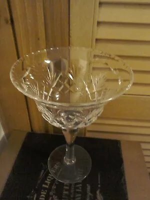 Buy Cut Glass Dish Stemmed Crystal Tazza Compote Vintage Tulip Shaped Pedestal • 70£
