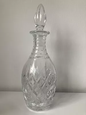 Buy Cut Glass Crystal Whiskey Spirit Decanter With Stopper Vintage • 20£