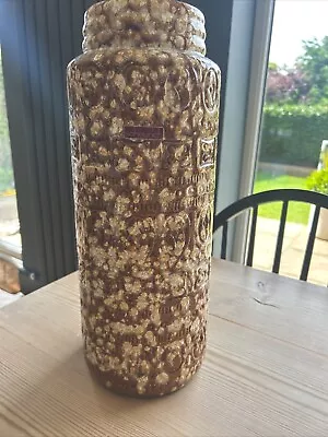 Buy Vintage Scheurich Vase, West German Brown Vase With Original Sticker • 30£
