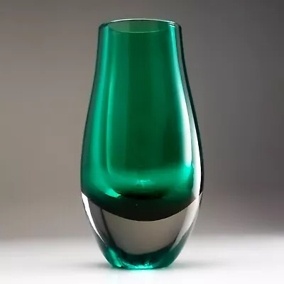Buy Whitefriars Green Cased Glass Vase Pattern 9496 Mid Century Modern 4.75  1960s • 33.40£