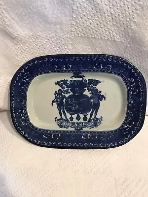 Buy 1940s Victoria Ware Ironstone Flow Blue Transferware Platter Plate VIRTU OPERA • 33.47£