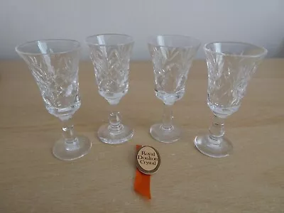 Buy Royal Doulton Lead Crystal Small Glasses X 4 • 8.49£