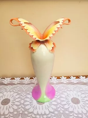 Buy Franz Porcelain Large Papillon Butterfly 3D Vase XP1692 15.5  • 90£