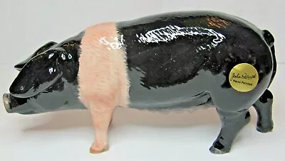 Buy JOHN BESWICK Ceramic Animals July 2019 - SADDLEBACK PIG Standing • 35£