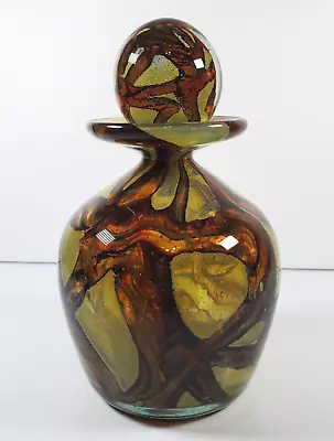 Buy Mdina Handblown Glass Decanter Globe Stopper Glass Art Swirl Design 1970 • 130.44£