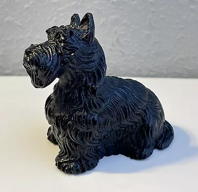 Buy Daum Black Pate-De-Verre Art Glass Yorkshire Puppy Dog Figurine Paperweight • 139.74£