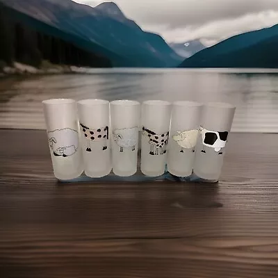 Buy Set Of 6 Dartington Frosted Tumblers Highball Farm Animals France  • 37.28£