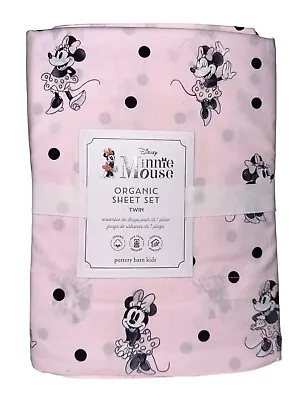 Buy Pottery Barn Kids Disney Minnie Mouse Organic Twin Sheet Set & Pillowcase • 69.89£