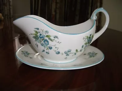 Buy COALPORT TINTERN GRAVY BOAT With SAUCER   * Blue & White Floral* • 19.99£