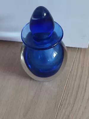 Buy Vintage Heavy Blue Glass Perfume Bottle • 20£