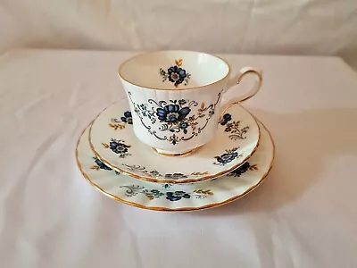 Buy Vintage Royal Stafford Corn Flower Bone China Tea Set Trio - Cup, Saucer & Plate • 10£